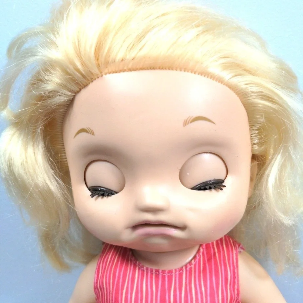2016 Hasbro Baby Alive Sweet Tear Doll Blonde Interactive Working Red Nose C0957